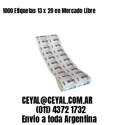 1000 Etiquetas 13 x 20 en Mercado Libre