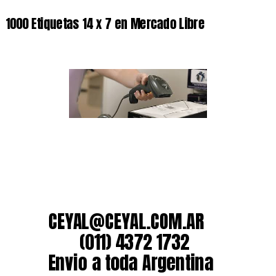 1000 Etiquetas 14 x 7 en Mercado Libre