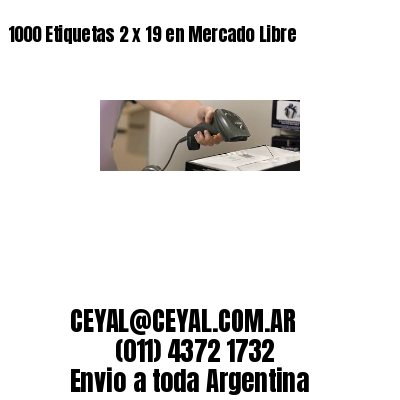 1000 Etiquetas 2 x 19 en Mercado Libre