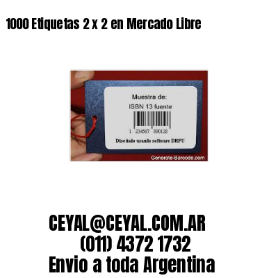 1000 Etiquetas 2 x 2 en Mercado Libre