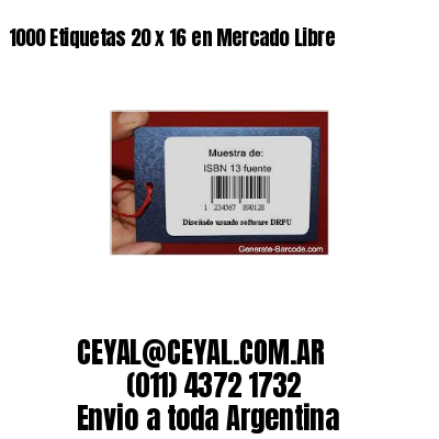 1000 Etiquetas 20 x 16 en Mercado Libre