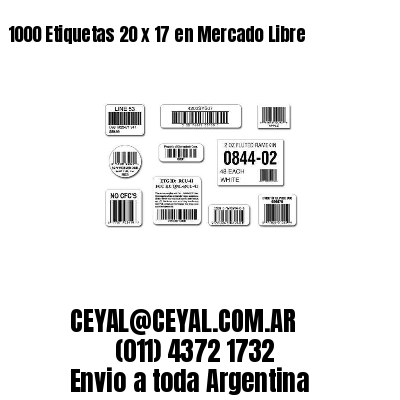 1000 Etiquetas 20 x 17 en Mercado Libre