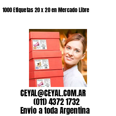 1000 Etiquetas 20 x 20 en Mercado Libre