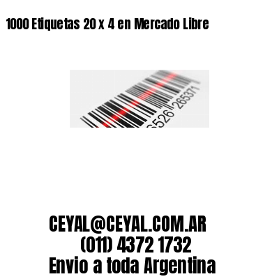 1000 Etiquetas 20 x 4 en Mercado Libre