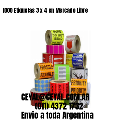 1000 Etiquetas 3 x 4 en Mercado Libre