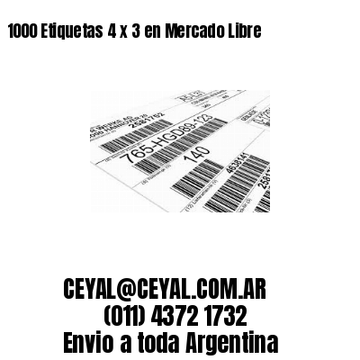 1000 Etiquetas 4 x 3 en Mercado Libre