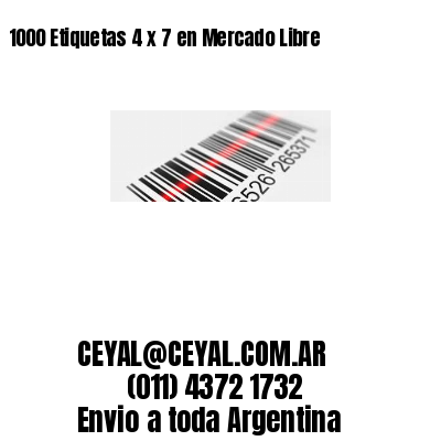 1000 Etiquetas 4 x 7 en Mercado Libre