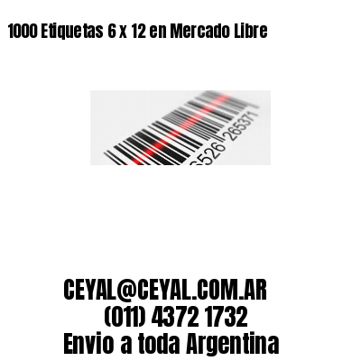 1000 Etiquetas 6 x 12 en Mercado Libre