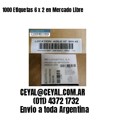 1000 Etiquetas 6 x 2 en Mercado Libre