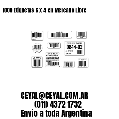 1000 Etiquetas 6 x 4 en Mercado Libre