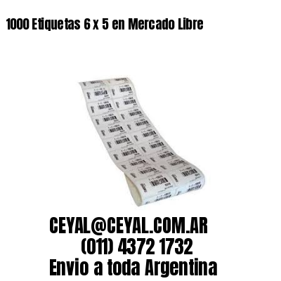 1000 Etiquetas 6 x 5 en Mercado Libre