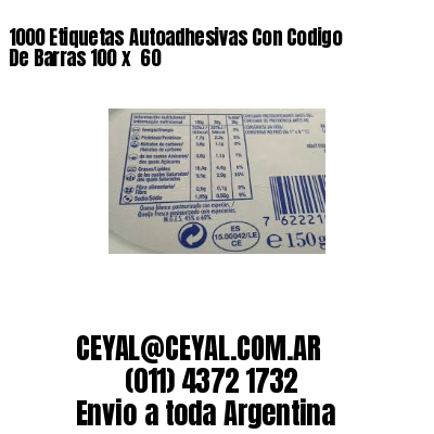 1000 Etiquetas Autoadhesivas Con Codigo De Barras 100 x  60