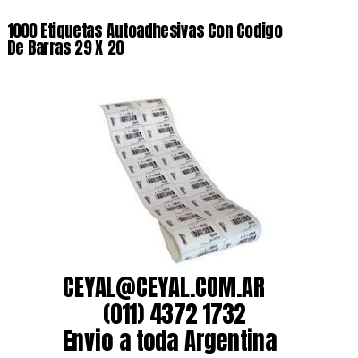 1000 Etiquetas Autoadhesivas Con Codigo De Barras 29 X 20