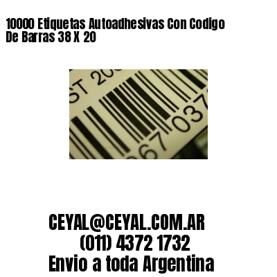 10000 Etiquetas Autoadhesivas Con Codigo De Barras 38 X 20