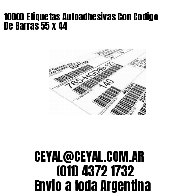 10000 Etiquetas Autoadhesivas Con Codigo De Barras 55 x 44