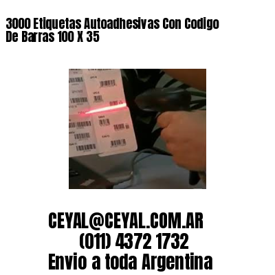 3000 Etiquetas Autoadhesivas Con Codigo De Barras 100 X 35