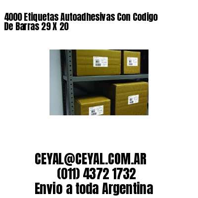 4000 Etiquetas Autoadhesivas Con Codigo De Barras 29 X 20