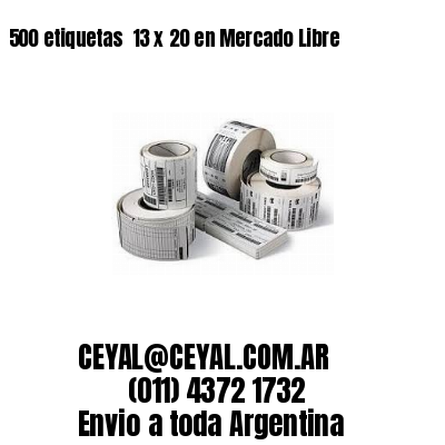500 etiquetas  13 x 20 en Mercado Libre