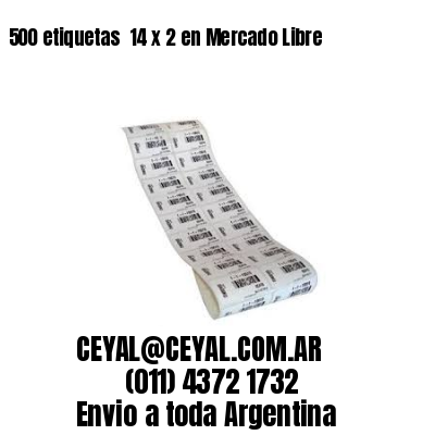 500 etiquetas  14 x 2 en Mercado Libre