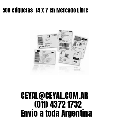 500 etiquetas  14 x 7 en Mercado Libre