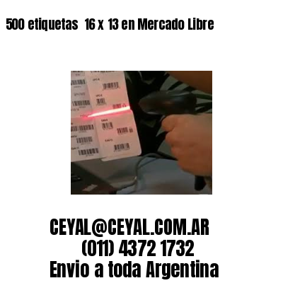 500 etiquetas  16 x 13 en Mercado Libre