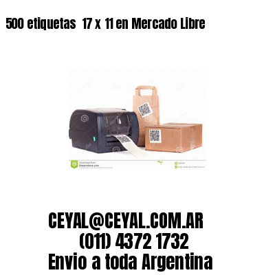 500 etiquetas  17 x 11 en Mercado Libre