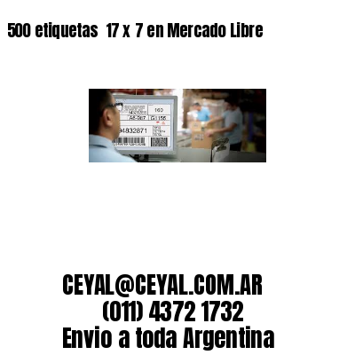 500 etiquetas  17 x 7 en Mercado Libre