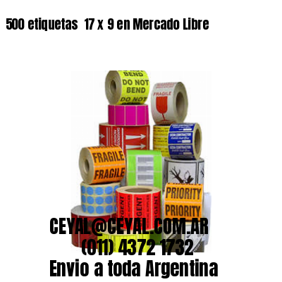 500 etiquetas  17 x 9 en Mercado Libre