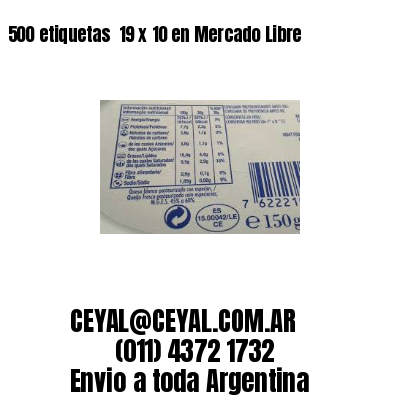 500 etiquetas  19 x 10 en Mercado Libre