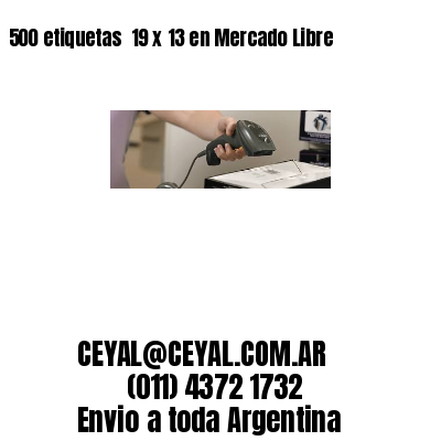 500 etiquetas  19 x 13 en Mercado Libre