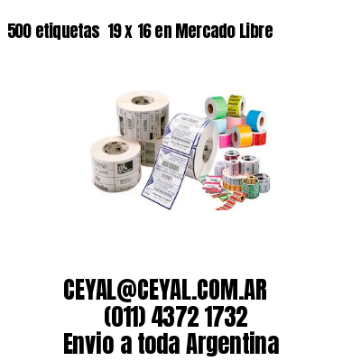 500 etiquetas  19 x 16 en Mercado Libre