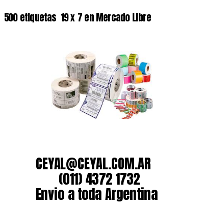 500 etiquetas  19 x 7 en Mercado Libre