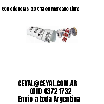 500 etiquetas  20 x 13 en Mercado Libre