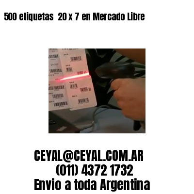 500 etiquetas  20 x 7 en Mercado Libre