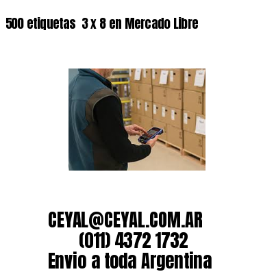 500 etiquetas  3 x 8 en Mercado Libre