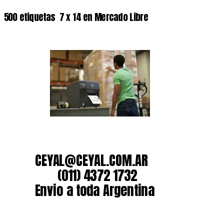 500 etiquetas  7 x 14 en Mercado Libre