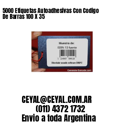 5000 Etiquetas Autoadhesivas Con Codigo De Barras 100 X 35