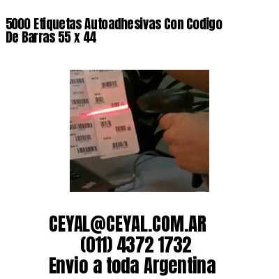 5000 Etiquetas Autoadhesivas Con Codigo De Barras 55 x 44