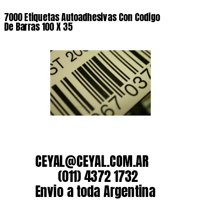 7000 Etiquetas Autoadhesivas Con Codigo De Barras 100 X 35