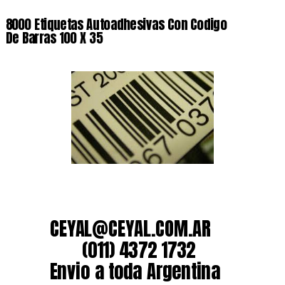 8000 Etiquetas Autoadhesivas Con Codigo De Barras 100 X 35