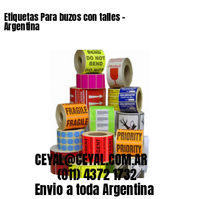 Etiquetas Para buzos con talles – Argentina