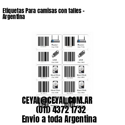 Etiquetas Para camisas con talles – Argentina