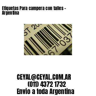 Etiquetas Para campera con talles – Argentina