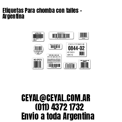 Etiquetas Para chomba con talles – Argentina