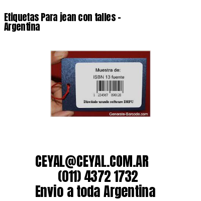 Etiquetas Para jean con talles – Argentina