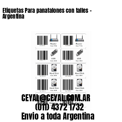 Etiquetas Para panatalones con talles – Argentina