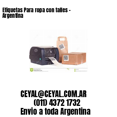 Etiquetas Para ropa con talles – Argentina