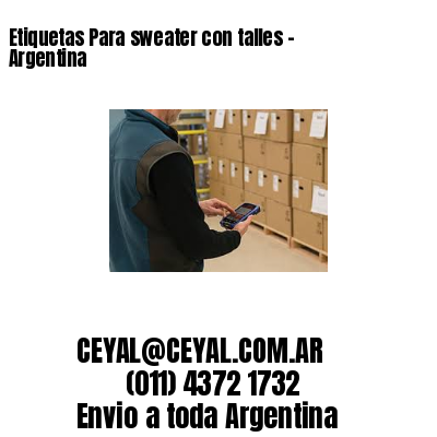 Etiquetas Para sweater con talles – Argentina