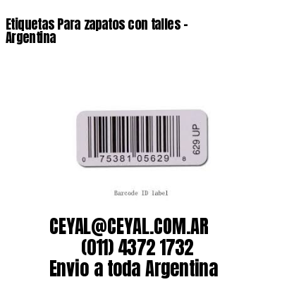 Etiquetas Para zapatos con talles – Argentina