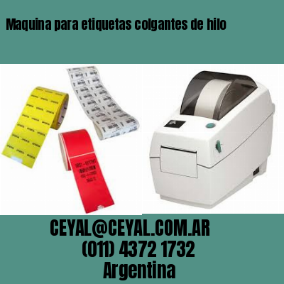 Maquina para etiquetas colgantes de hilo